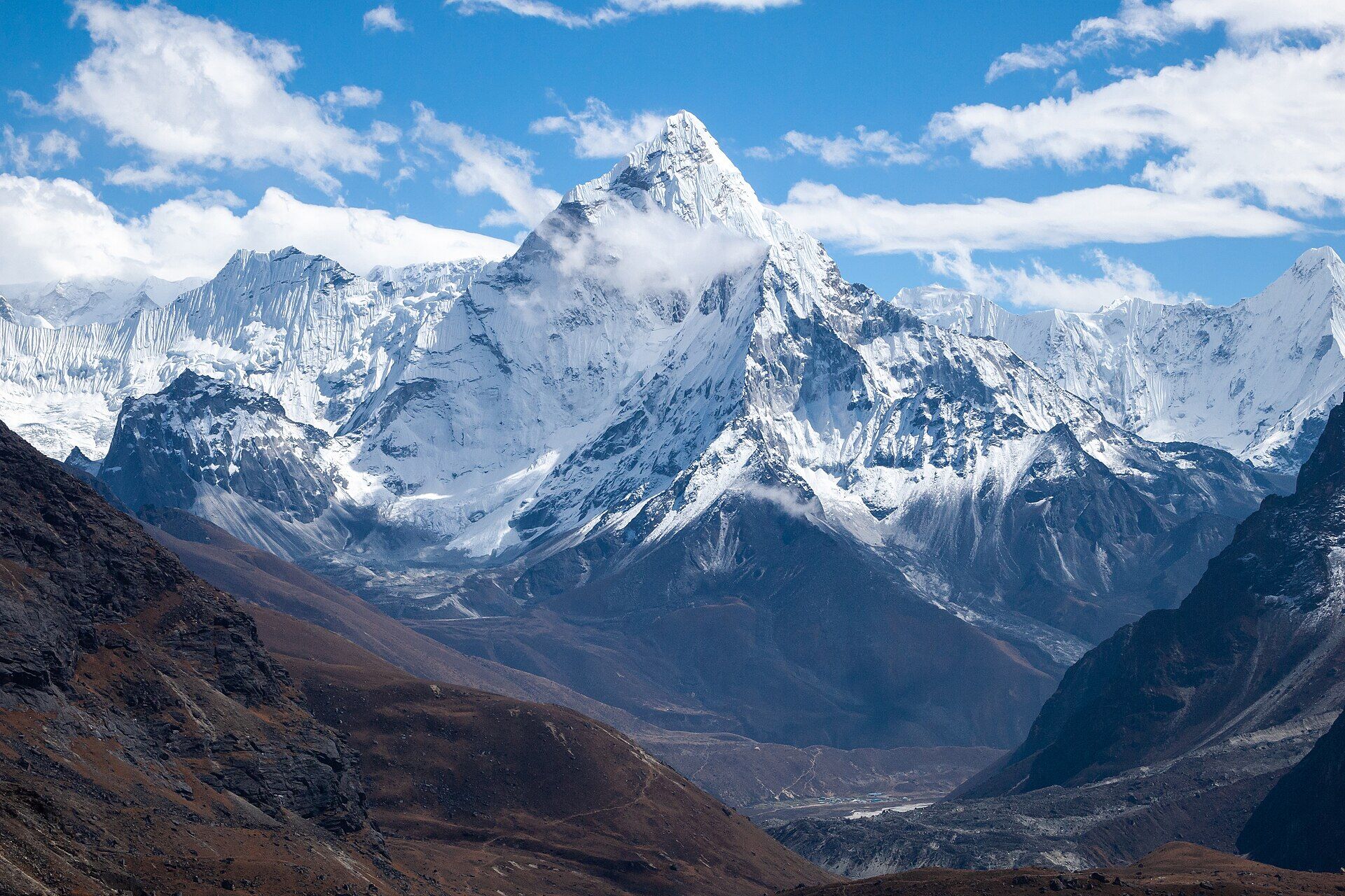 Ama Dablam above the Khumbu valley on a clear morning